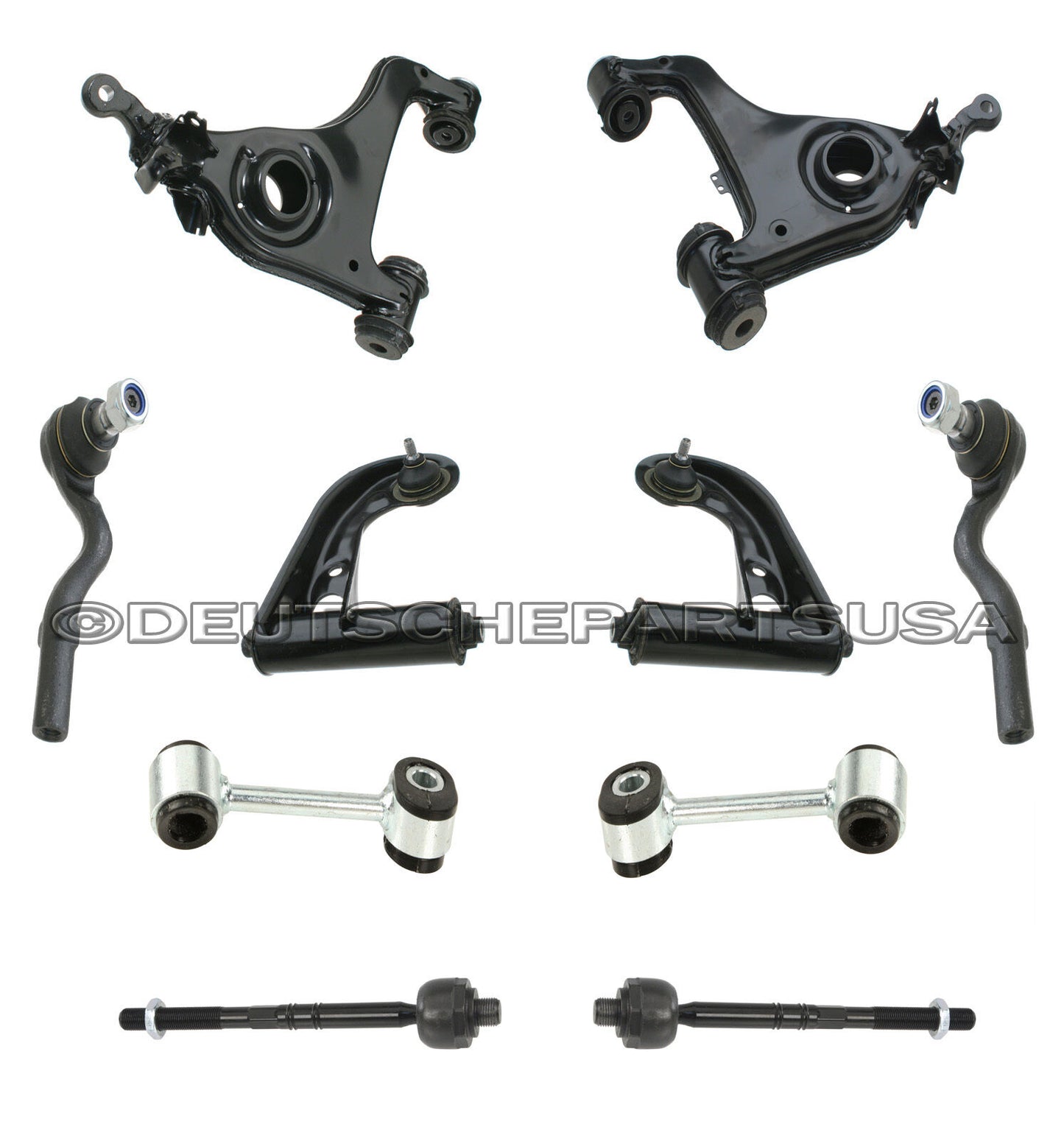 MERCEDES W210 E320 E300 E420 E430 E55 CONTROL ARM ARMS TIE ROD BALL JOINT KIT