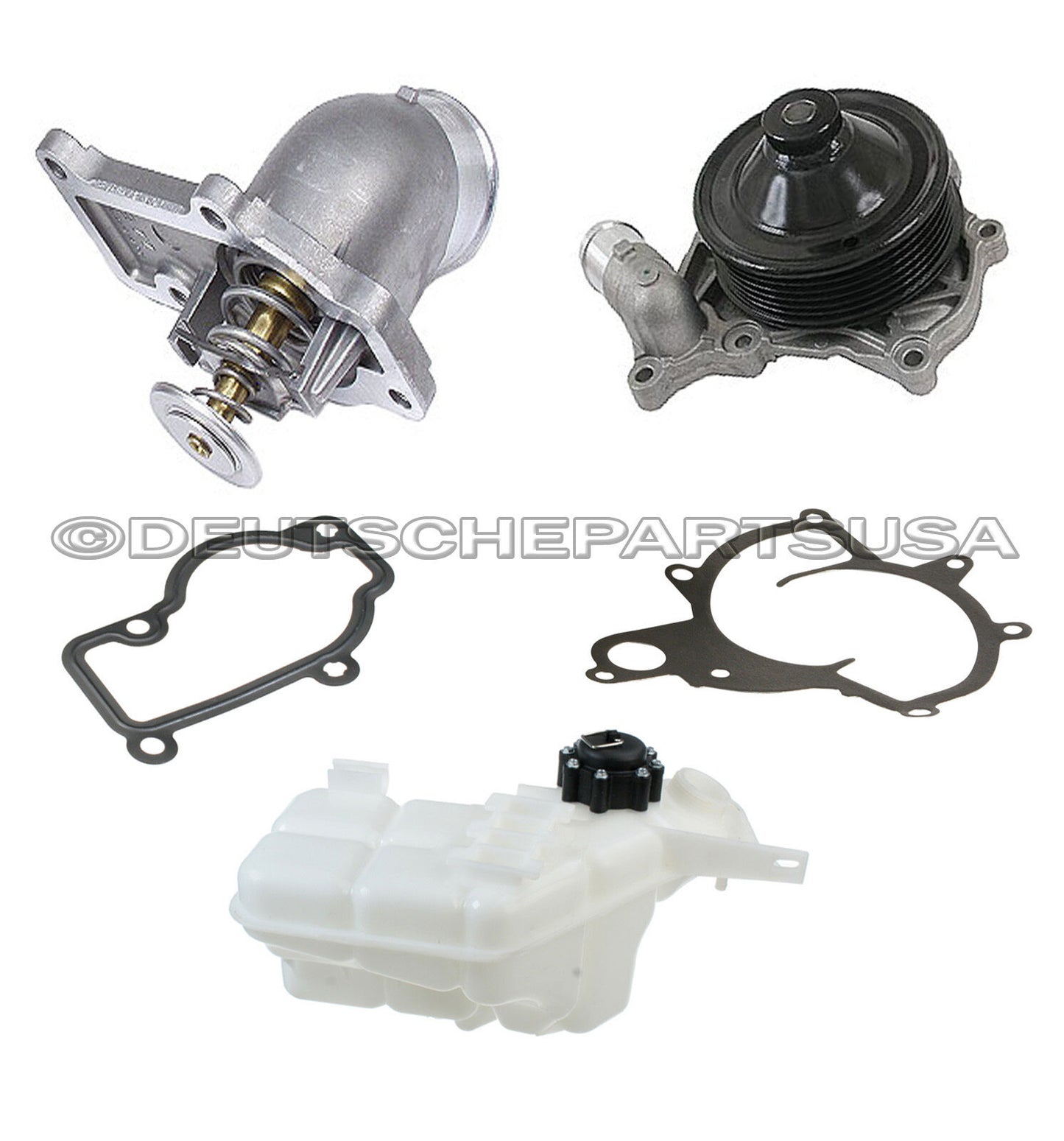 Porsche 996 911 ENGINE WATER PUMP + THERMOSTAT + COOLANT EXPANSION TANK SET 5