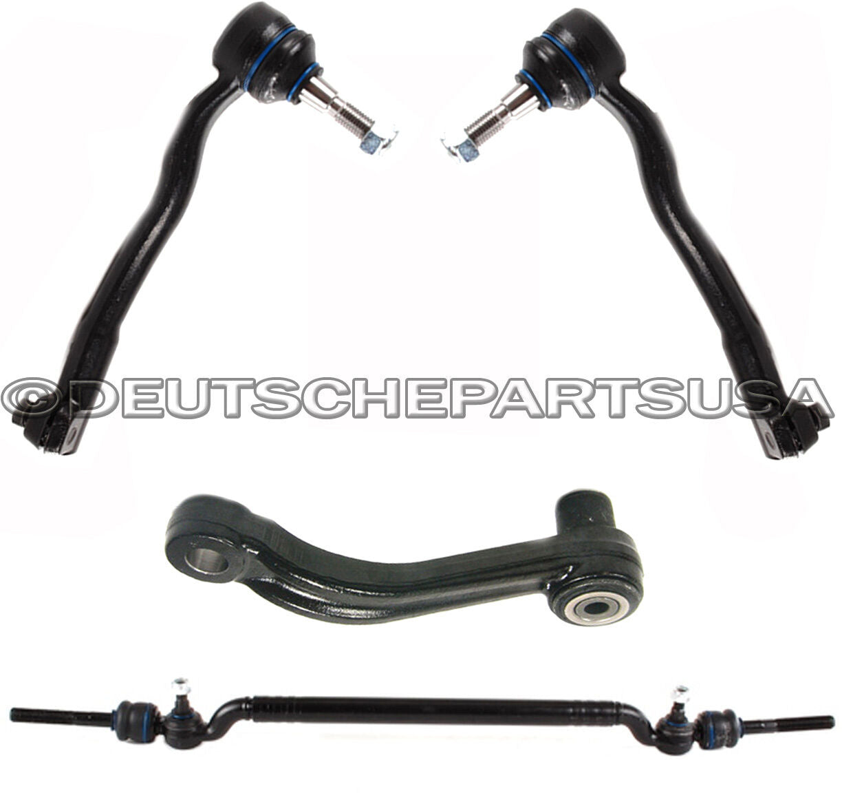 Center Drag Link Tie Rod Rods Inner Outer + Idler Arm Repair Kit for BMW E39 540