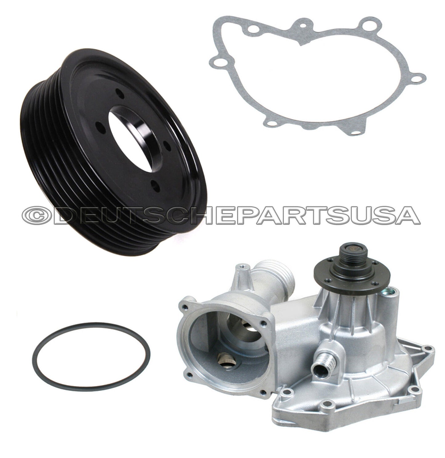 WATER PUMP W/ METAL IMPELLER + GASKET + ALUMINIUM PULLEY for BMW E38 E31 740i