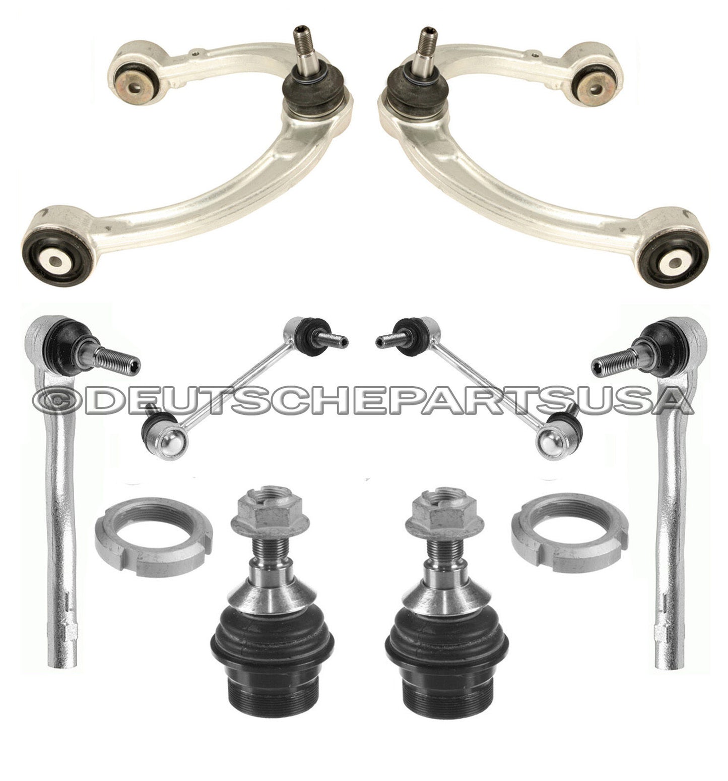 Mercedes W164 ML GL UPPER LOWER Control Arms Ball JointS Bushings SUSPENSION Kit