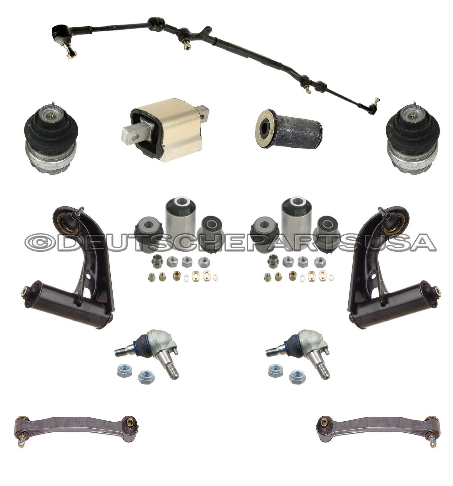 Mercedes W202 C220 C230 C280 Control Arm Arms Ball Joint Tie Rod Suspension Kit