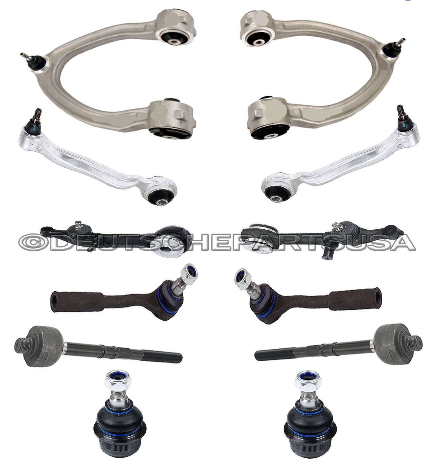 Mercedes W220 S500 S430 Control Thrust Arm Ball Joints Tie Rods SUSPENSION KIT