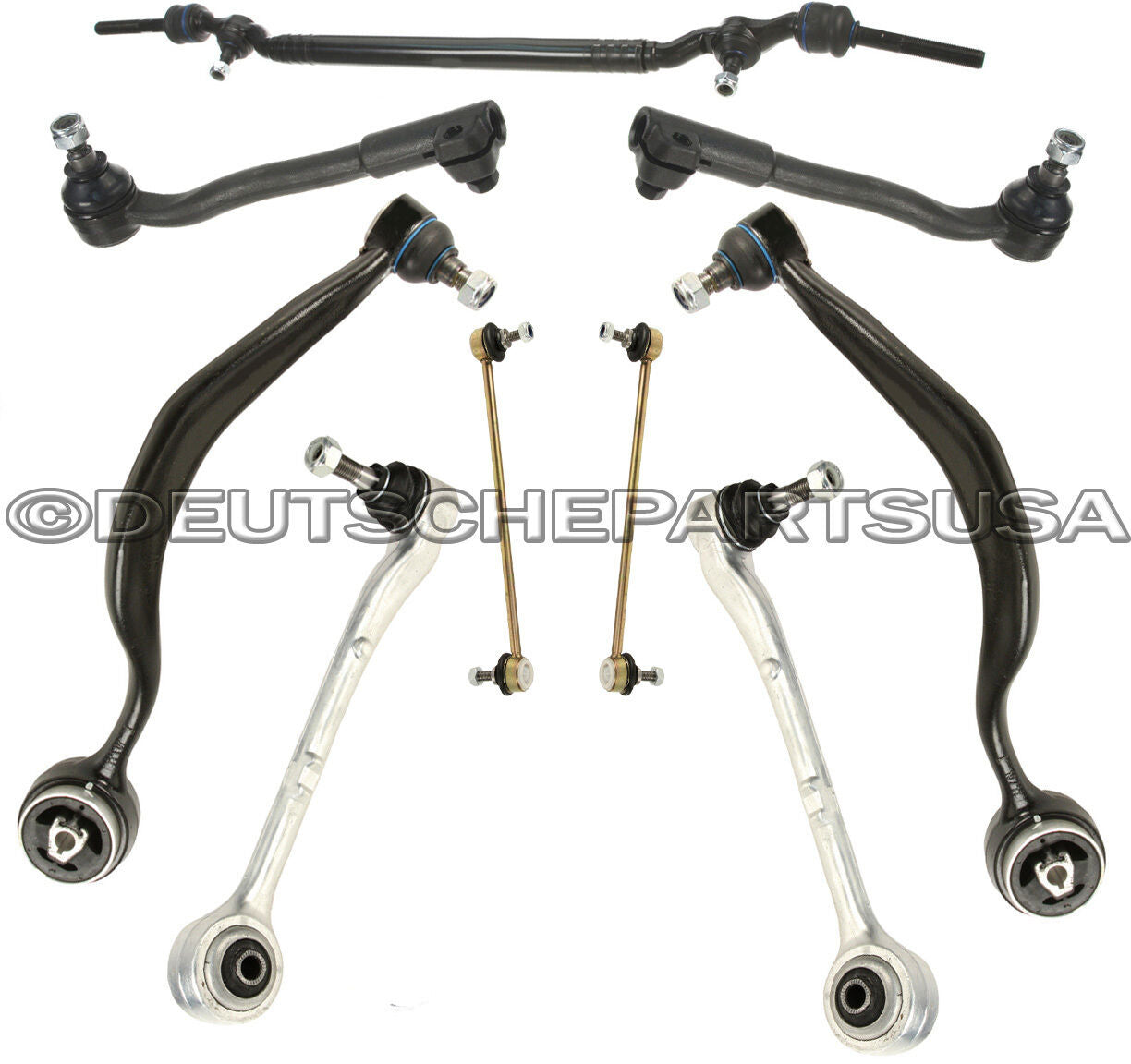 FRONT CONTROL THRUST TRACTION ARM CENTER TIE ROD SWAY BAR KIT 9pc for BMW E38