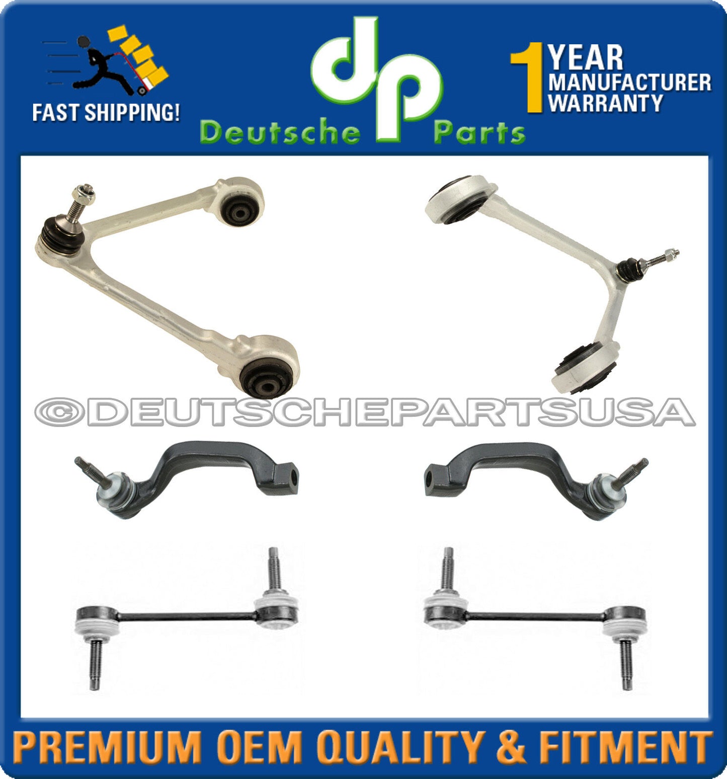 LINCOLN LS Front Upper Control Arm Ball Joint + Tie Rod Sway Bar Links SET 6