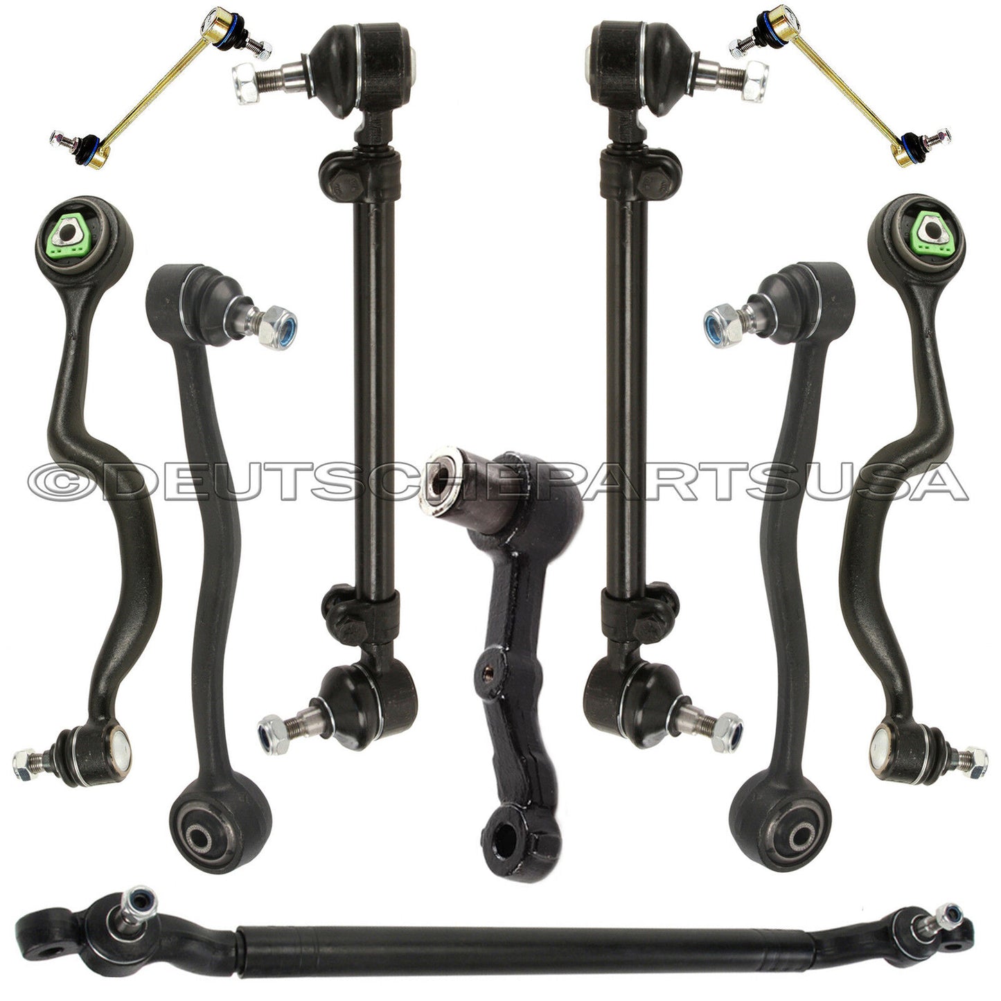 Front Control Arm Arms Center Sway Bar Link Tie Rods Kit for BMW E34 525i 540i