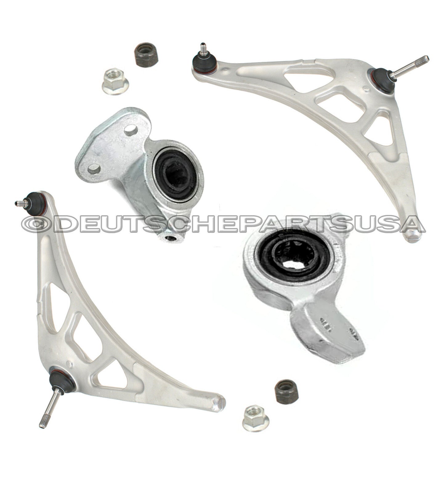 FRONT LEFT + RIGHT LOWER CONTROL ARMS BALL JOINTS BUSHINGS SET 4 for BMW E46 M3