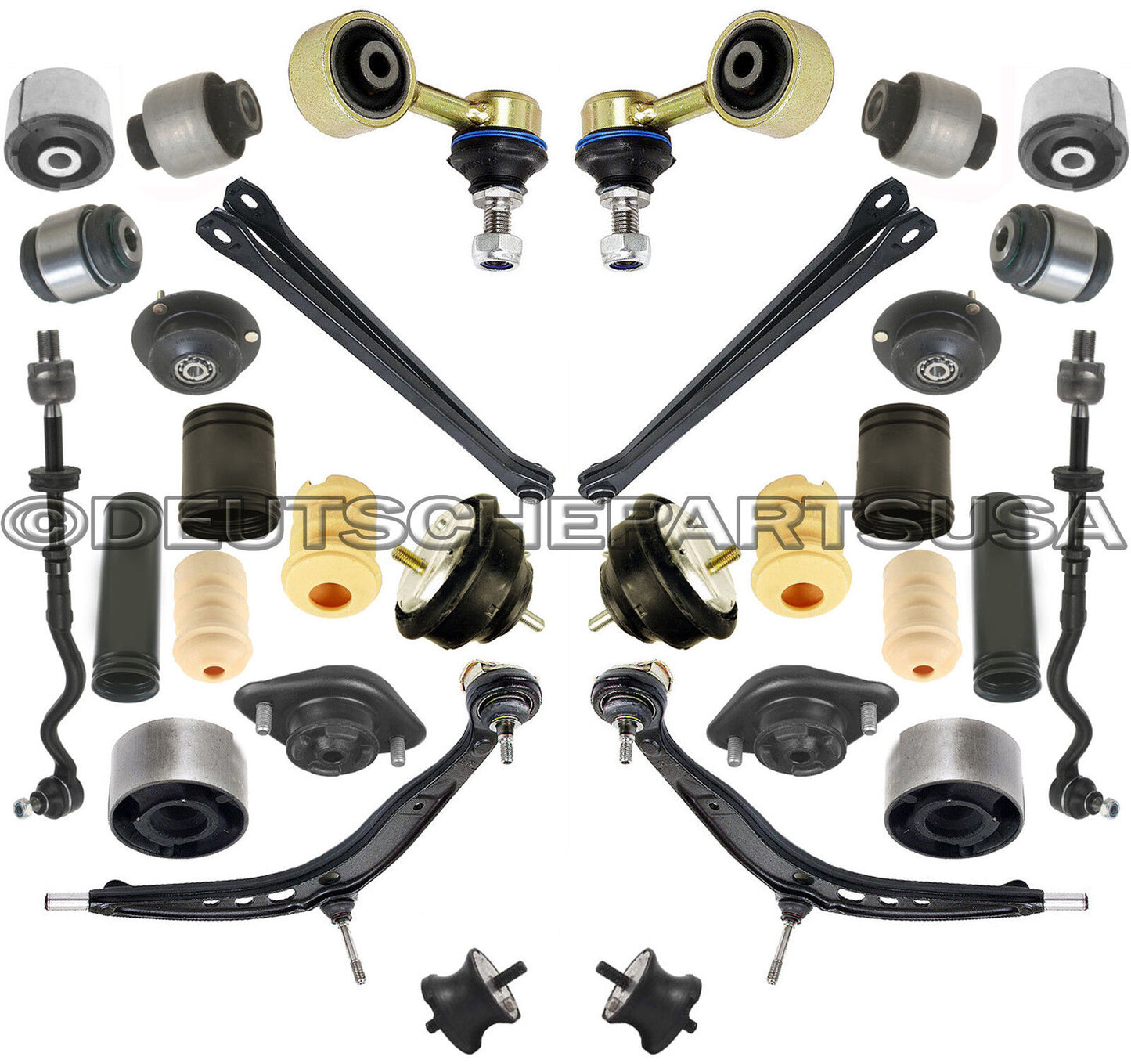 FRONT REAR CONTROL ARM TIE ROD BUSHINGS SUSPENSION KIT 32 for BMW E36 325i 328i