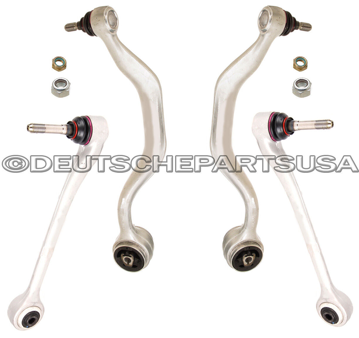 FRONT UPPER THRUST + LOWER CONTROL ARM ARMS BALL JOINTS 4 for BMW E39 V8 540i M5