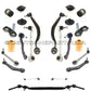 FRONT + REAR CONTROL ARMS TIE RODS MOTOR STRUT MOUNTS SUSPENSION KIT for BMW E38