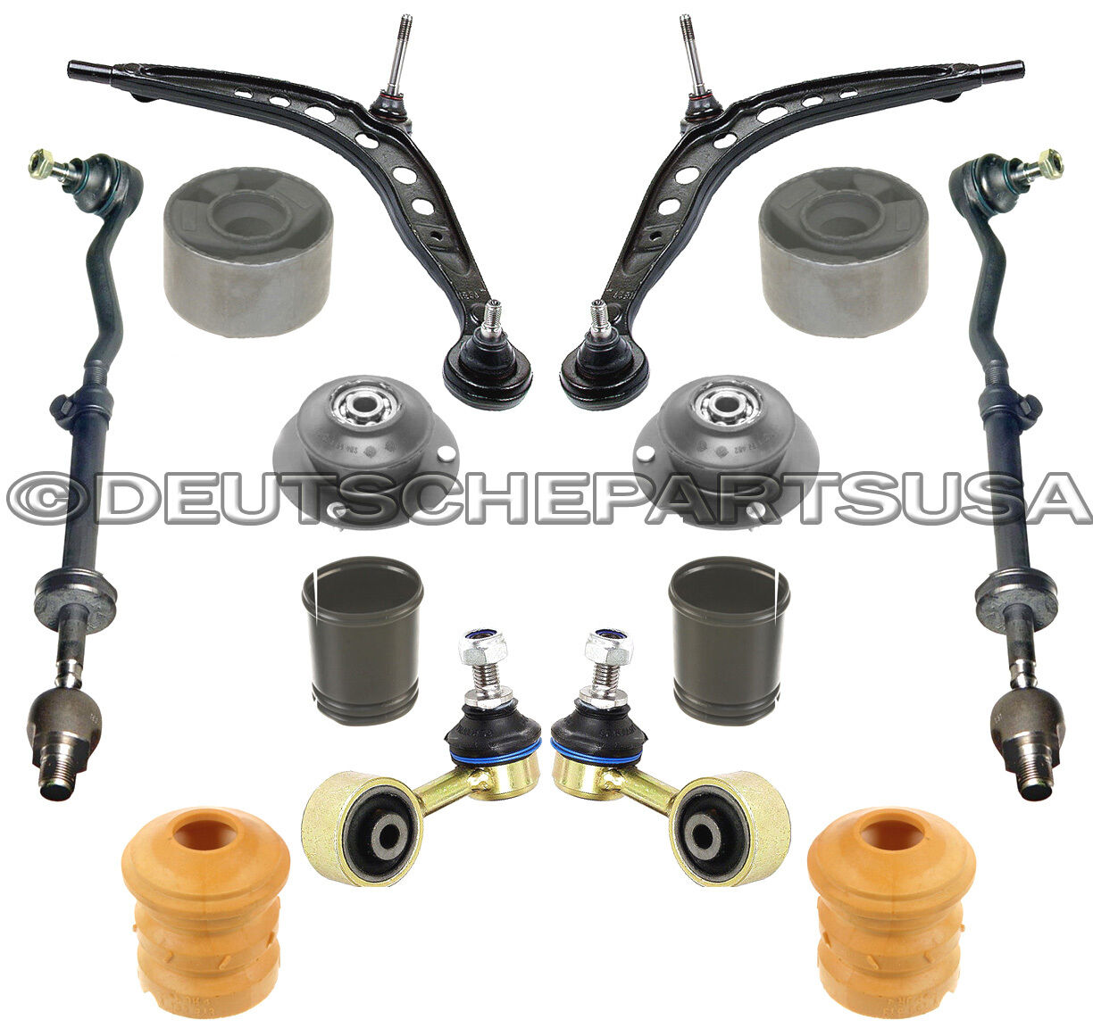 CONTROL ARM ARMS BALL JOINT TIE ROD STRUT MOUNT for BMW E30 SUSPENSION KIT 14