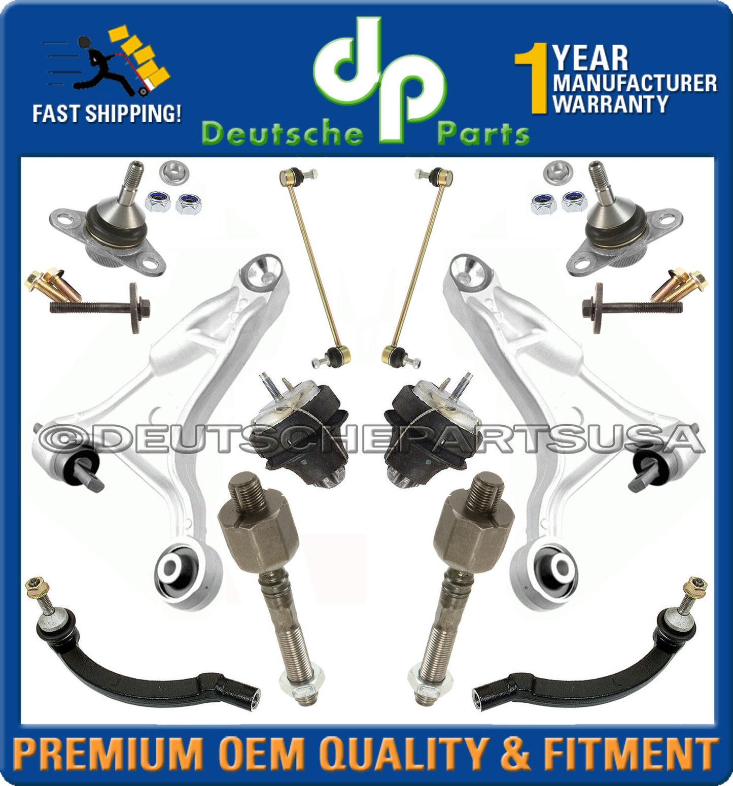 VOLVO S60 CONTROL ARM BALL JOINT JOINTS TIE ROD RODS ENGINE MOTOR MOUNT KIT 12