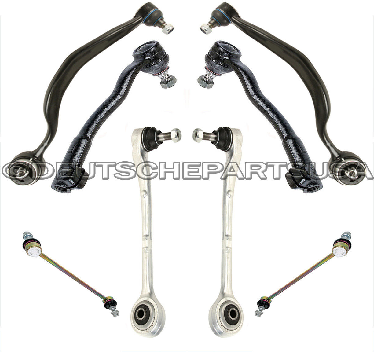 HD Control Arm Arms Ball Joint Sway Bar Tie Rod Kit 8 for BMW E38 740i 740iL 750