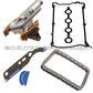 AUDI VW CAMSHAFT TIMING CHAIN TENSIONER+ CHAIN GASKET + VALVE COVER GASKET KIT