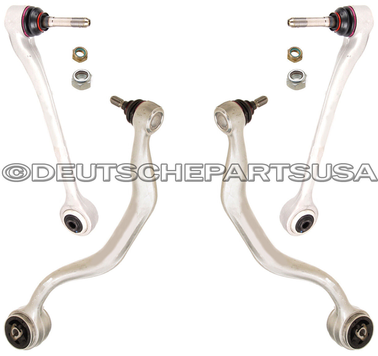 FRONT UPPER THRUST + LOWER CONTROL ARM ARMS BALL JOINTS 4 for BMW E39 V8 540i M5