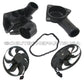 VW GOLF JETTA Thermostat Housing + Gasket + Cover + Auxiliary Fan 2 + Water Pump