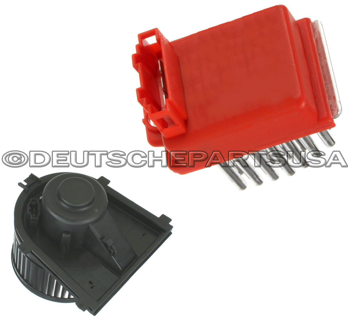 HEATER BLOWER MOTOR + RESISTOR for PORSCHE 911 996 987 BOXSTER CAYMAN SET of 2