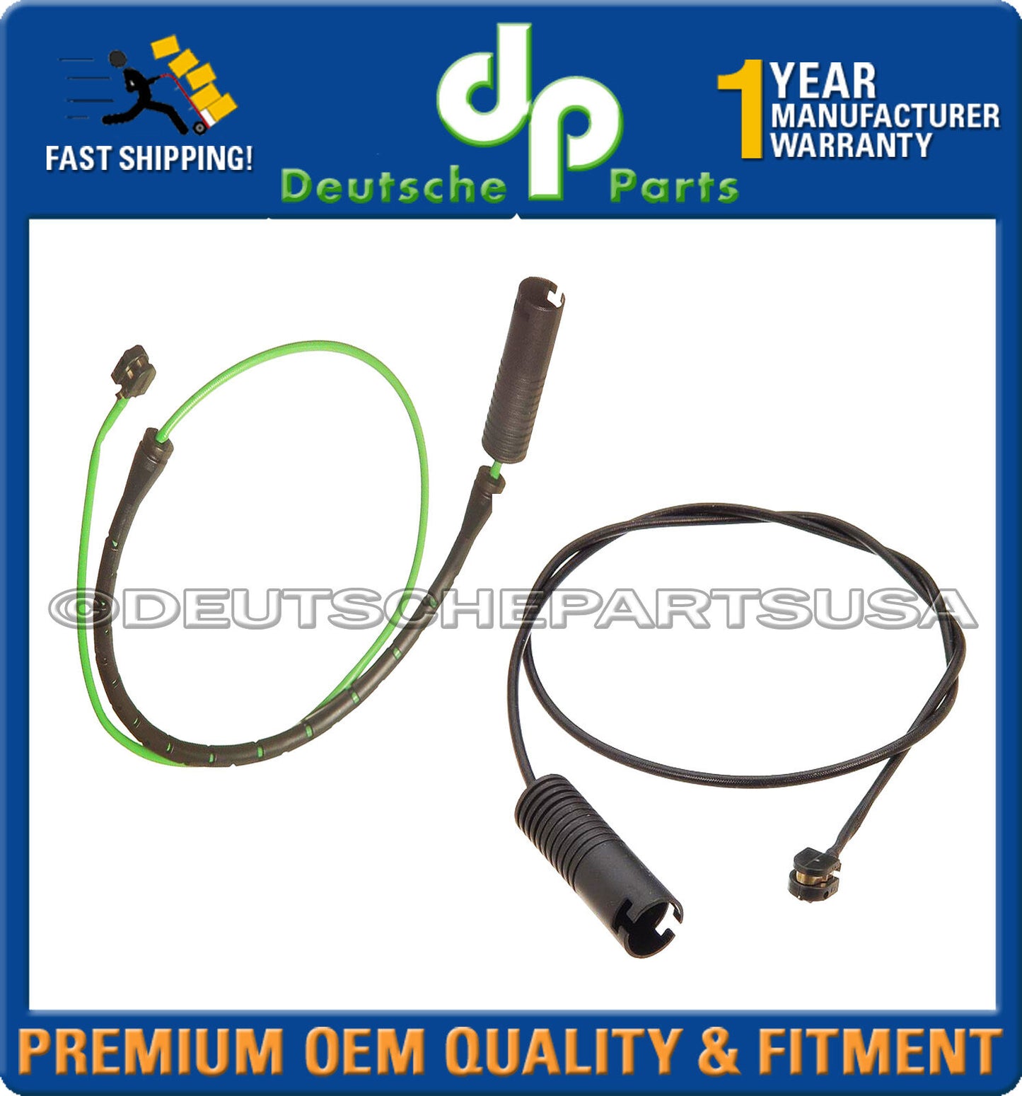 FRONT REAR BRAKE PAD WEAR SENSORS 34352227385 34351181342 PAIR for BMW E36 M3