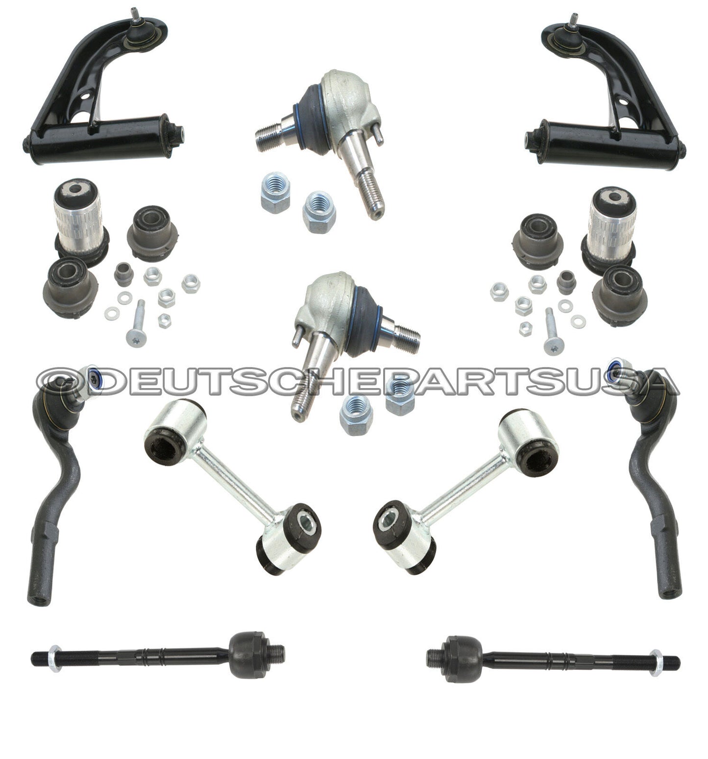 MERCEDES W210 Front Control Arm Arms Ball Joint Joints Sway Bar Tie Rod Rods Kit