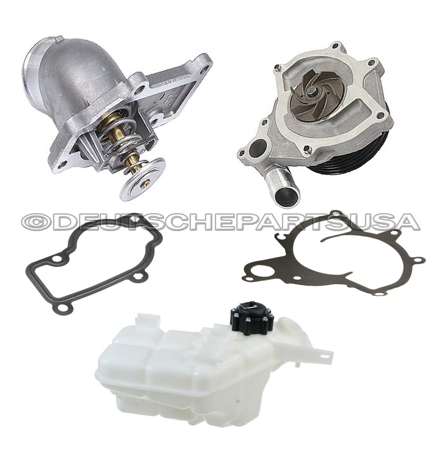 Porsche 996 911 ENGINE WATER PUMP + THERMOSTAT + COOLANT EXPANSION TANK SET 5