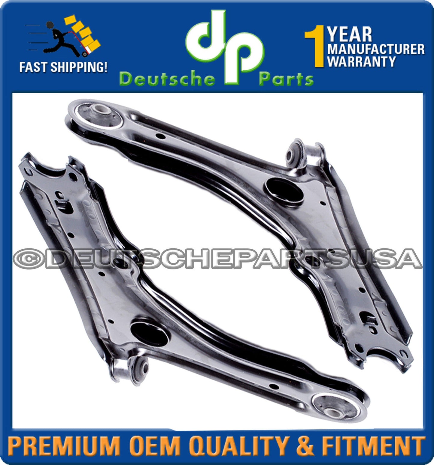 VW GOLF JETTA CABRIO FRONT LOWER CONTROL ARM ARMS LEFT + RIGHT 1H0 407 151 SET 2