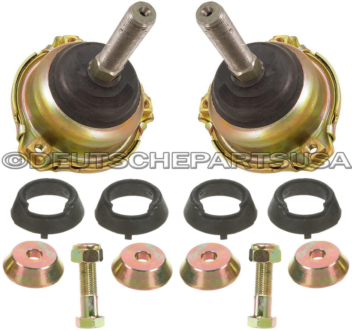 MERCEDES W123 CASTER BALL JOINT BUSHING TRACK GUIDE ROD RODS MOUNT REPAIR KIT 4