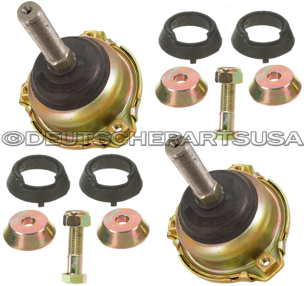 MERCEDES W123 CASTER BALL JOINT BUSHING TRACK GUIDE ROD RODS MOUNT REPAIR KIT 4