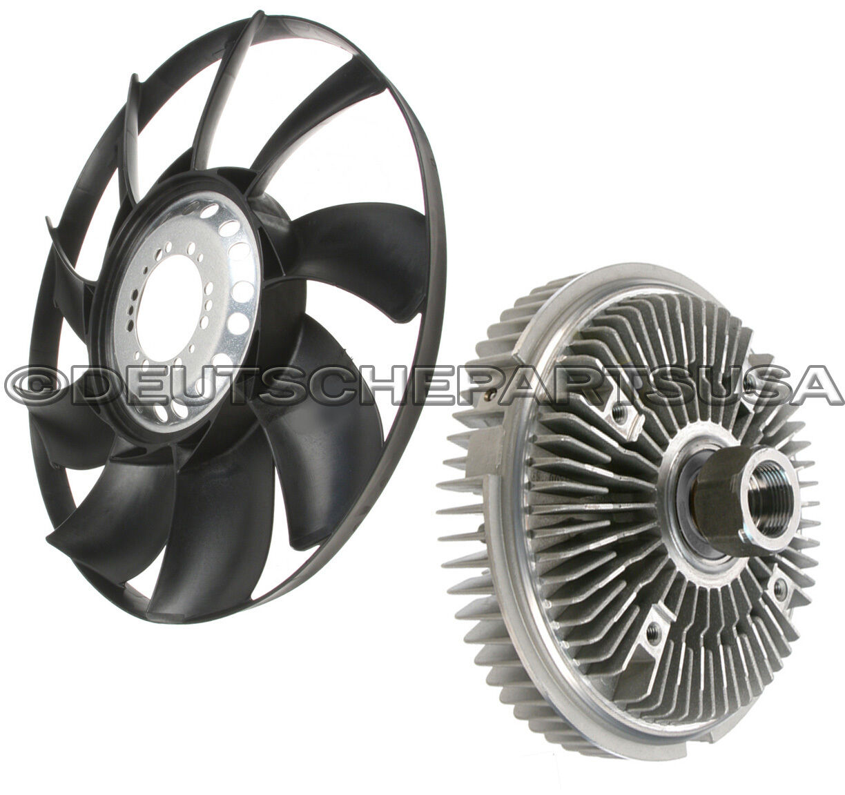 RADIATOR VISCOUS ENGINE COOLING FAN CLUTCH fan BLADE SET for BMW E53 E65 E66 X5