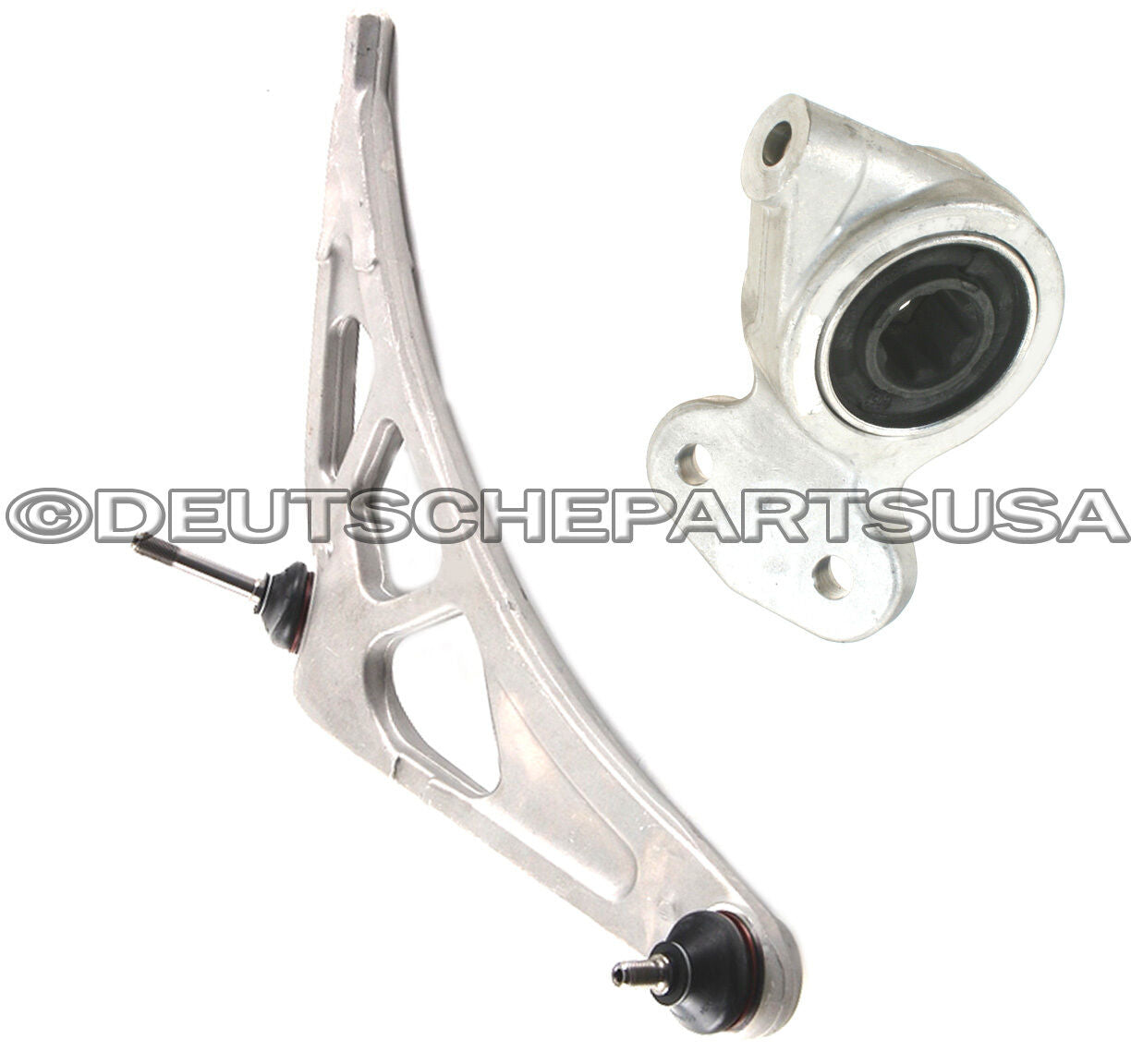 FRONT LEFT LOWER CONTROL ARM BALL JOINT + BUSHING RETAINERS BMW E46 M3 SET 2