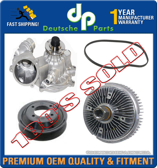 WATER PUMP ALUMINUM PULLEY GASKET FAN CLUTCH for BMW E65 E66 745i Li 760i 760Li
