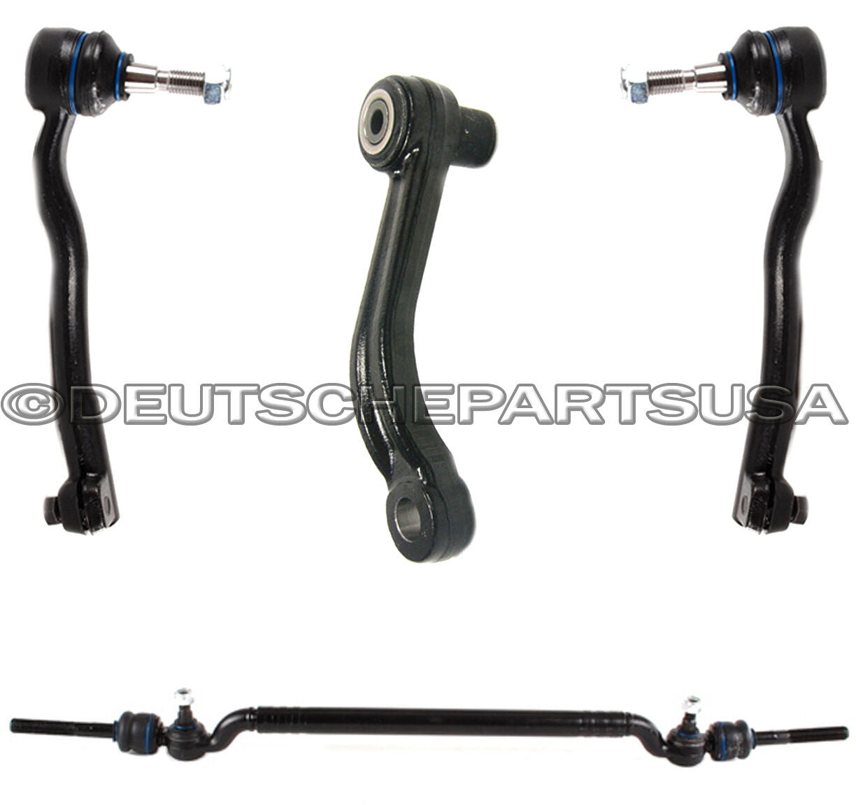 Center Drag Link Tie Rod Rods Inner Outer + Idler Arm Repair Kit for BMW E39 540
