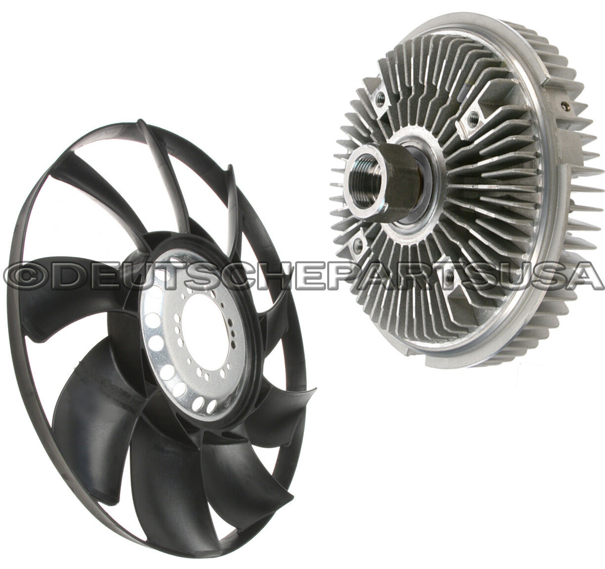 RADIATOR VISCOUS ENGINE COOLING FAN CLUTCH + BLADE for BMW E53 E65 E66 X5 745i