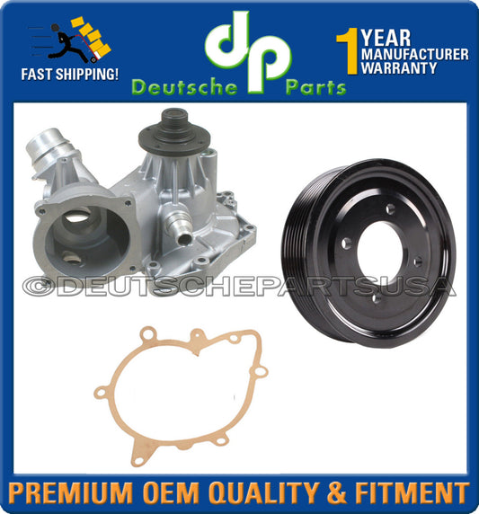 WATER PUMP METAL IMPELLER, GASKET & ALUMINIUM PULLEY for BMW E31 E38 540i X5 Z8