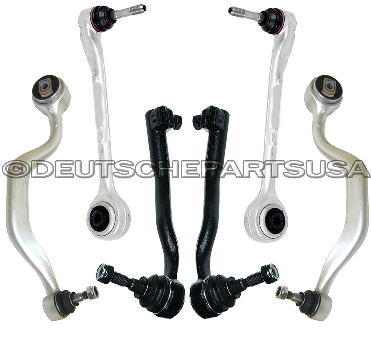 UPPER THRUST LOWER CONTROL ARMS BALL JOINT TIE ROD KIT 6 for BMW E39 540i 540iT