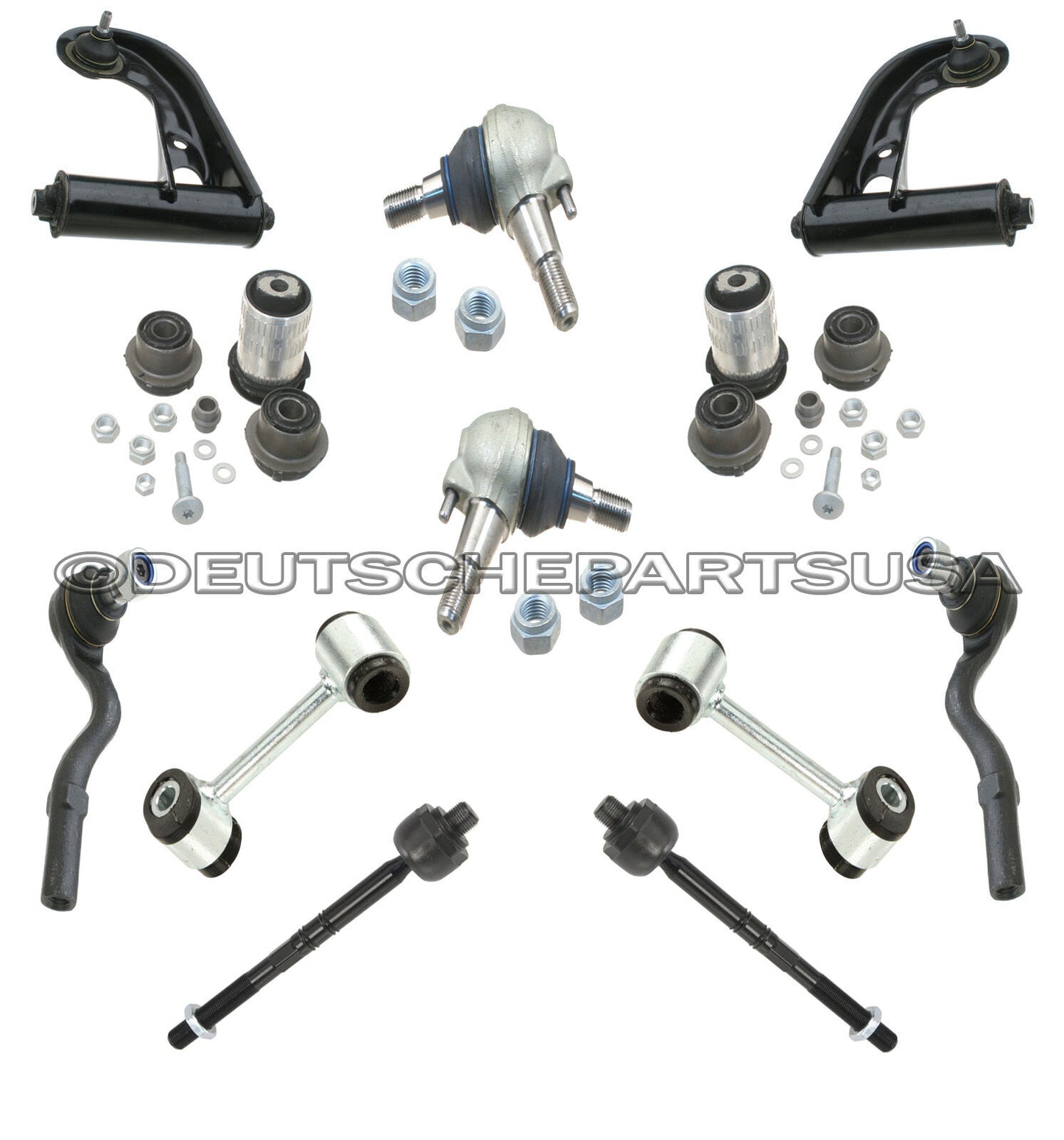 MERCEDES W210 Front Control Arm Arms Ball Joint Joints Sway Bar Tie Rod Rods Kit
