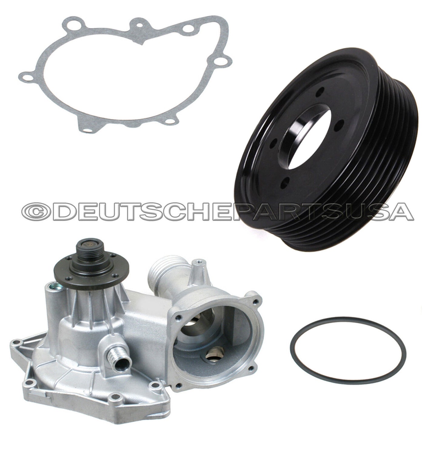 WATER PUMP W/ METAL IMPELLER + GASKET + ALUMINIUM PULLEY for BMW E38 E31 740i