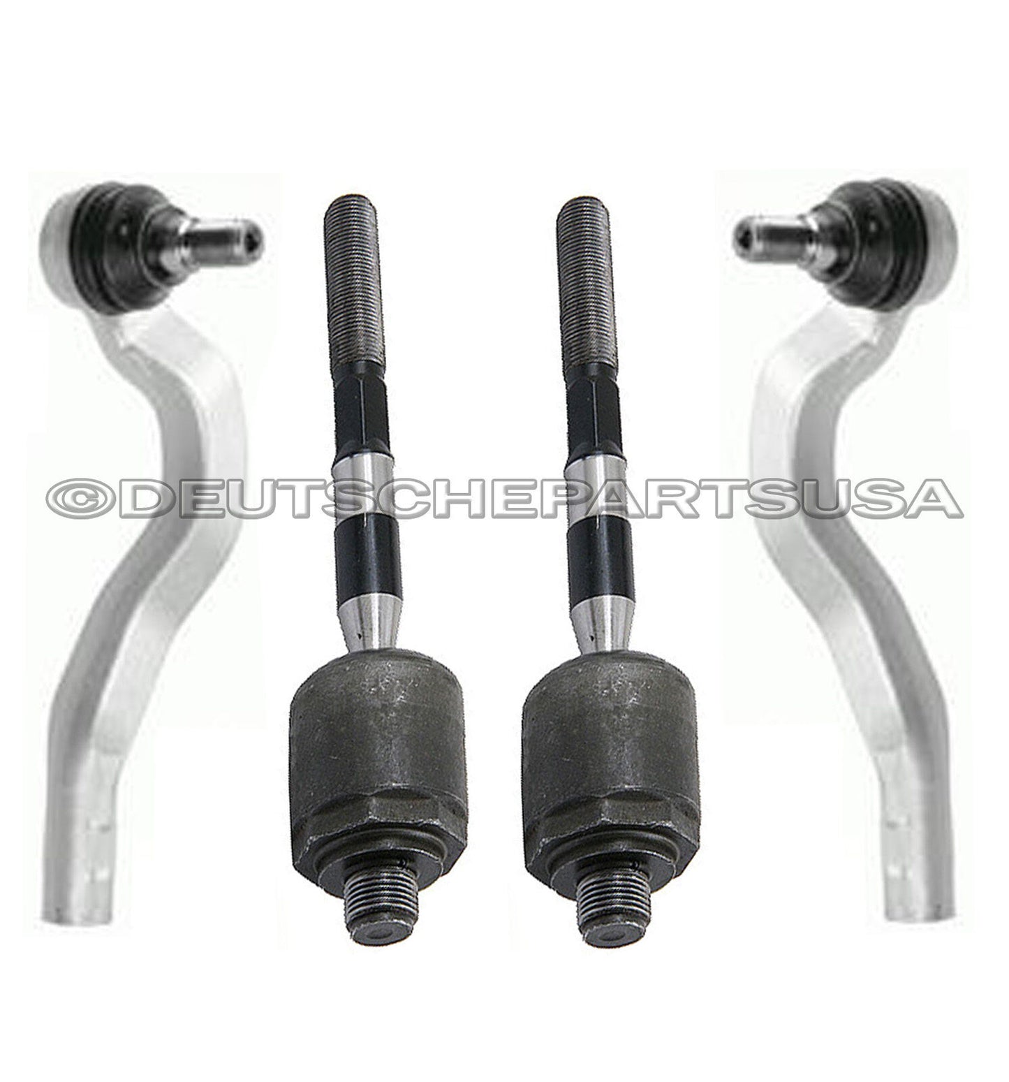 Mercedes W210 E320 E430 4Matic L + R Steering Tie Rods 2  Inner + 2 Outer SET 4