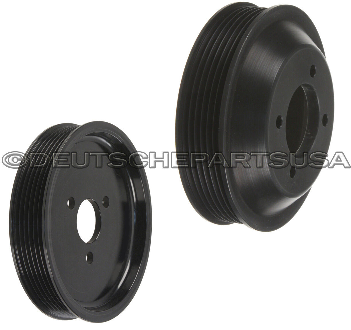 Power Steering Pump Pulley + Water Pump Pulley Set 2 for BMW E46 E39 330i X5 Z3