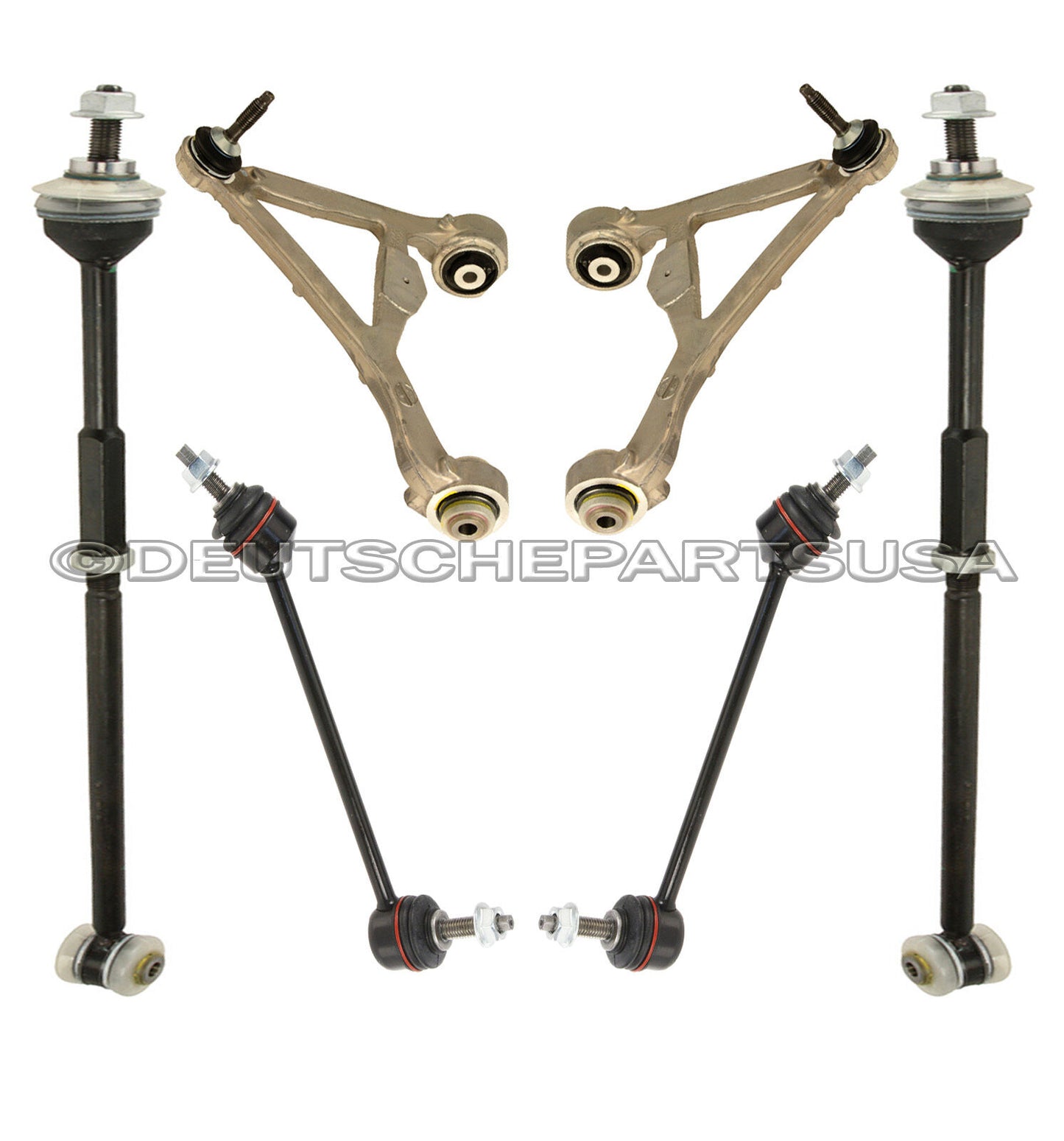 JAGUAR S-TYPE REAR Upper CONTROL ARM BALL JOINT SWAY BAR TOE LINK TIE ROD SET 6
