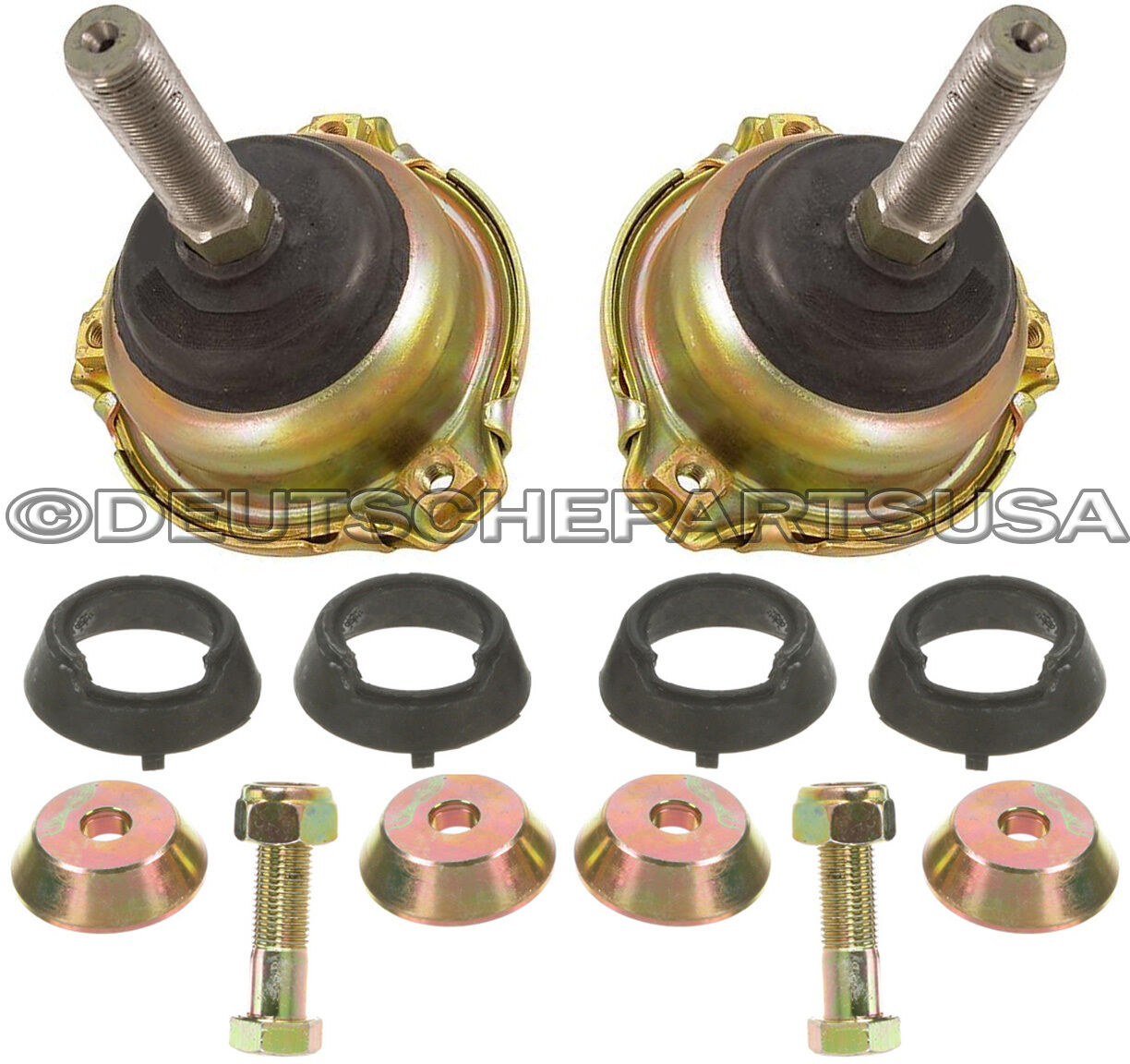 MERCEDES W123 CASTER BALL JOINT BUSHING TRACK GUIDE ROD RODS MOUNT REPAIR KIT 4