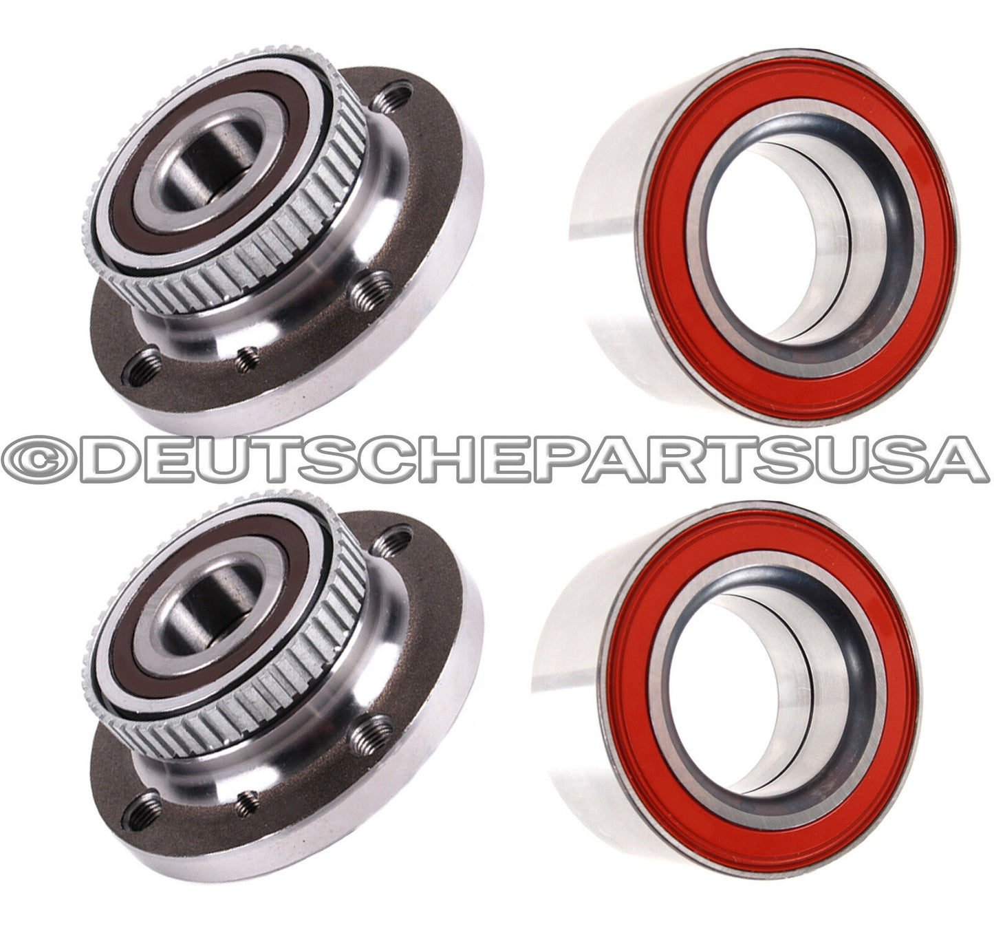 Front Wheel Bearings + Wheel Hub Assembly Kit of 4 for BMW E30 318 325 i iS eS