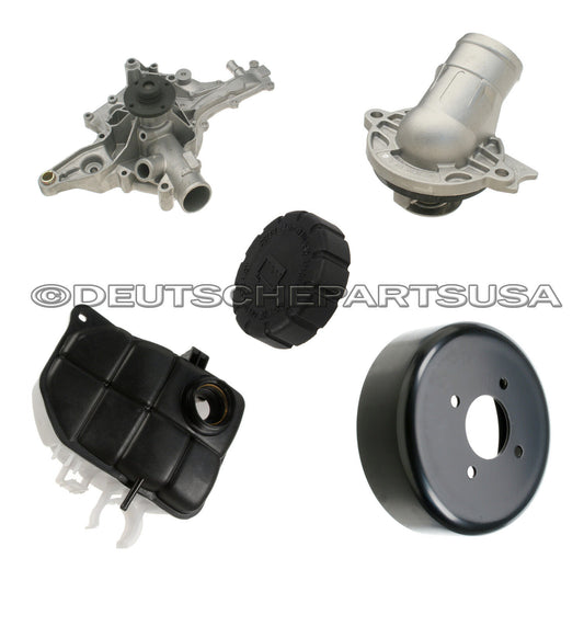 MERCEDES W203 W209 EXPANSION TANK CAP WATER PUMP PULLEY THERMOSTAT ASSEMBLY