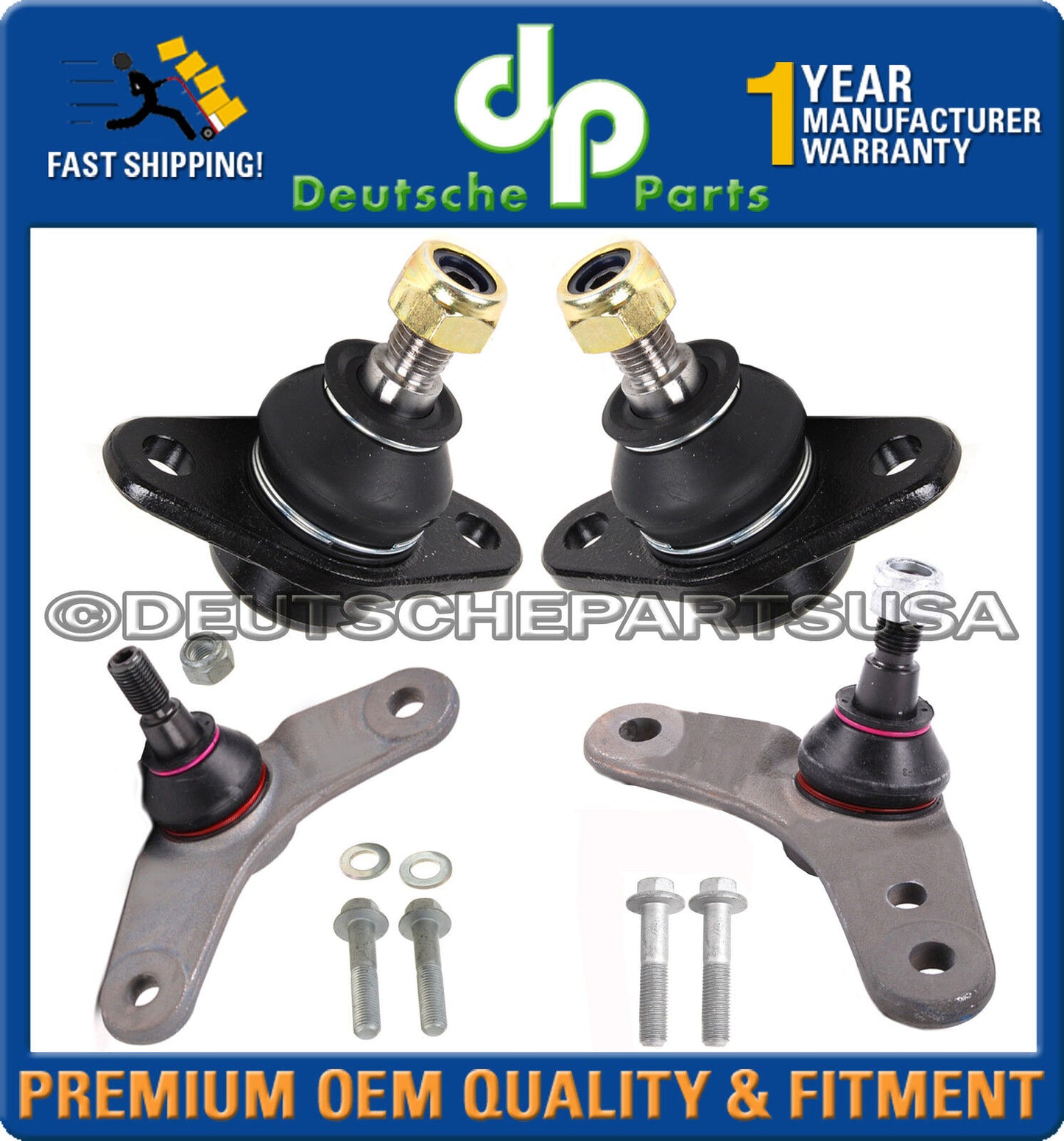 FRONT INNER + OUTER LEFT + RIGHT BALL JOINT JOINTS for MINI COOPER & S SET of 4