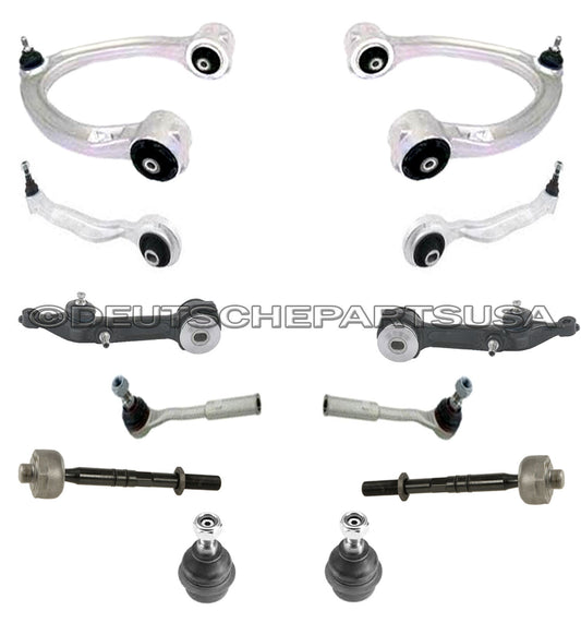 Mercedes W220 S500 S430 Upper Lower Control Arms Ball Joints SUSPENSION Kit 12