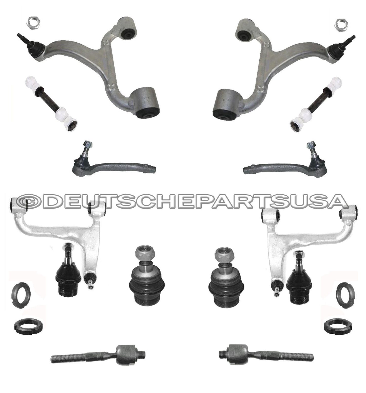 Mercedes W163 Front & Rear Control Arm Ball Joint Bushing Tie Rod Suspension Kit