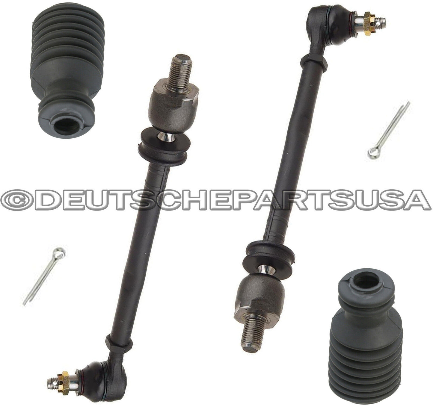 Porsche 928 GT 928S 928GTS 928S4 Steering Tie Rods + Boots 928 347 031 07 Kit 4