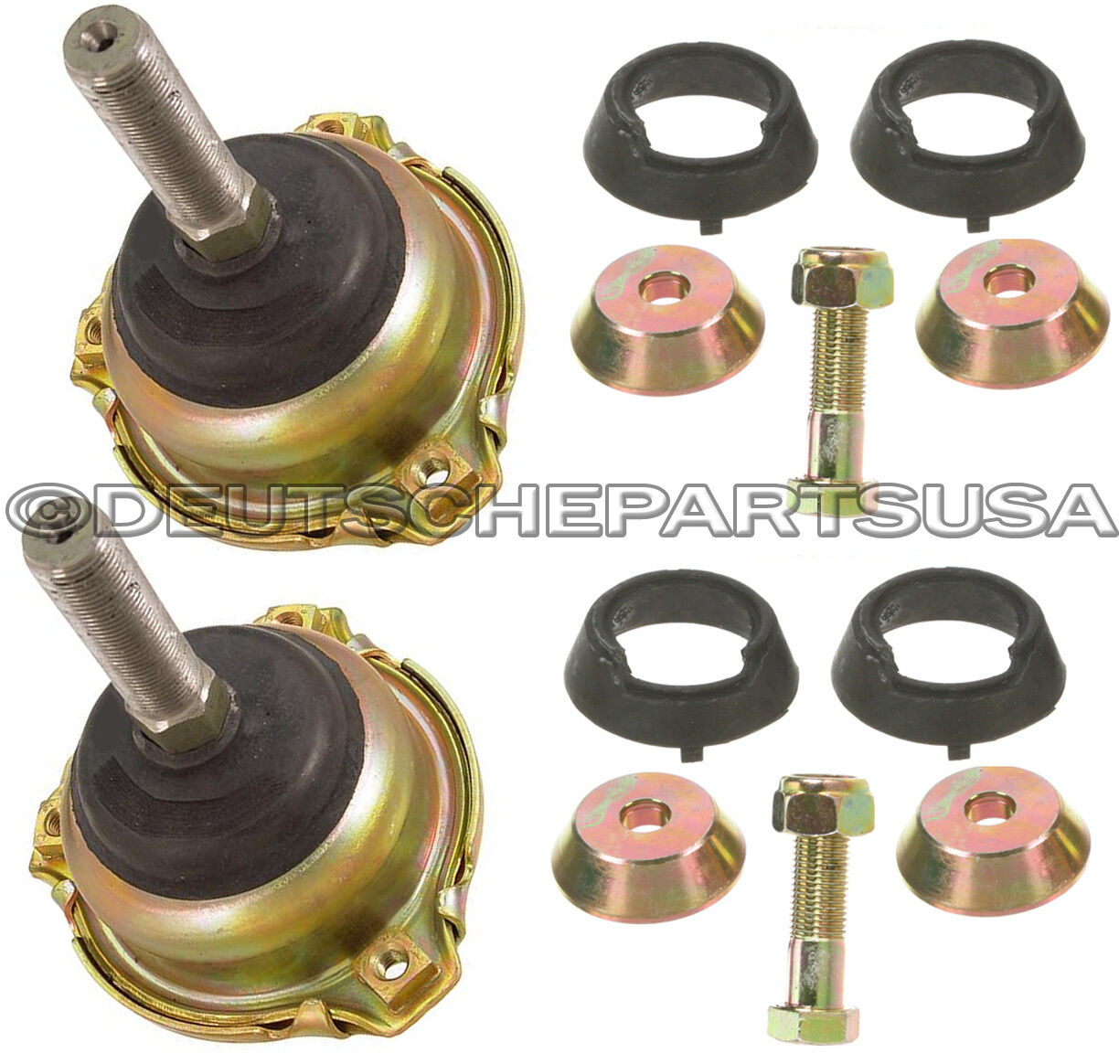 MERCEDES W123 CASTER BALL JOINT BUSHING TRACK GUIDE ROD RODS MOUNT REPAIR KIT 4