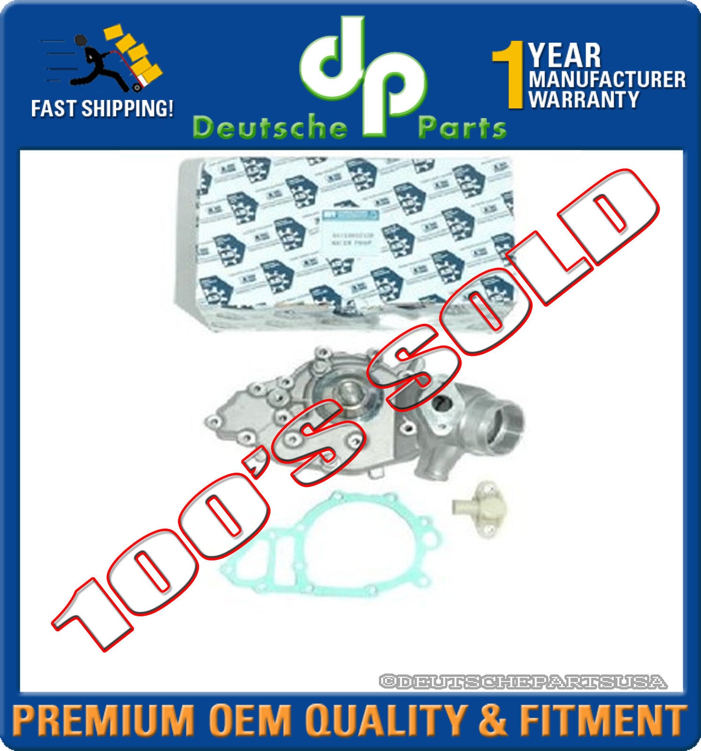 New PORSCHE 968 3.0 WATER PUMP 944 106 021 24 + Gasket 92 93 94 95