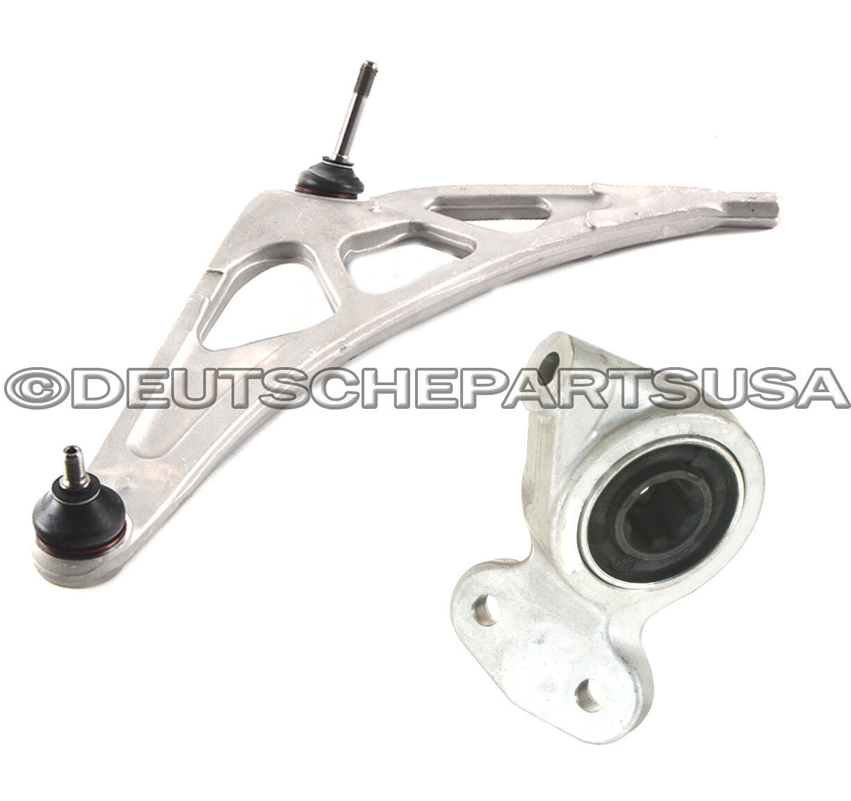 FRONT LEFT LOWER CONTROL ARM BALL JOINT + BUSHING RETAINERS BMW E46 M3 SET 2