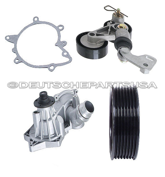 WATER PUMP ACC BELT TENSIONER PULLEY PULLEYS 3 for BMW 540i 740i 740il X5 4.4i